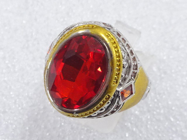 JAPANESE KIMONO / ANTIQUE COLORED STONE RING (SIZE 20.5)